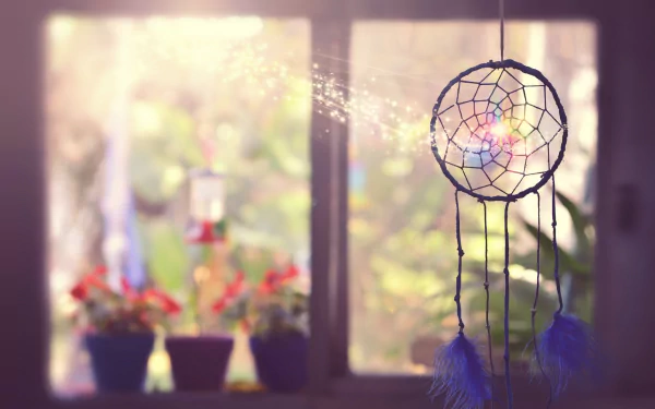 dreamcatcher depth of field sunbeam photography still life HD Desktop Wallpaper | Background Image