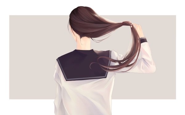 Anime Original Long Hair Brown Hair HD Wallpaper | Background Image