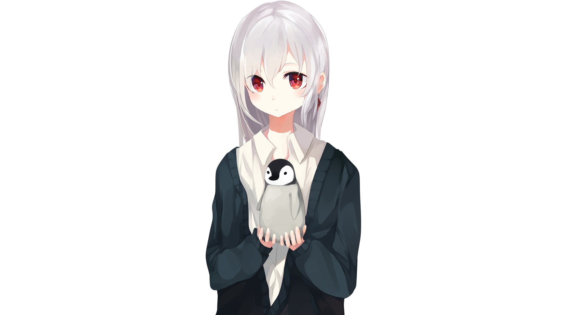 Anime Girl Penguin 4k Ultra Fondo de pantalla HD Fondo de Escritorio
