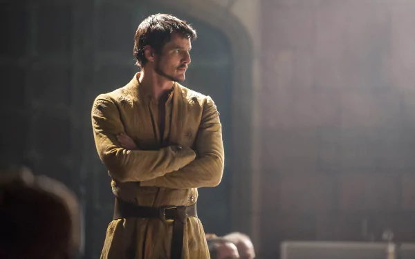 Pedro Pascal as Oberyn Martell from Game of Thrones, depicted in a dramatic 4K Ultra HD PC desktop wallpaper and background.