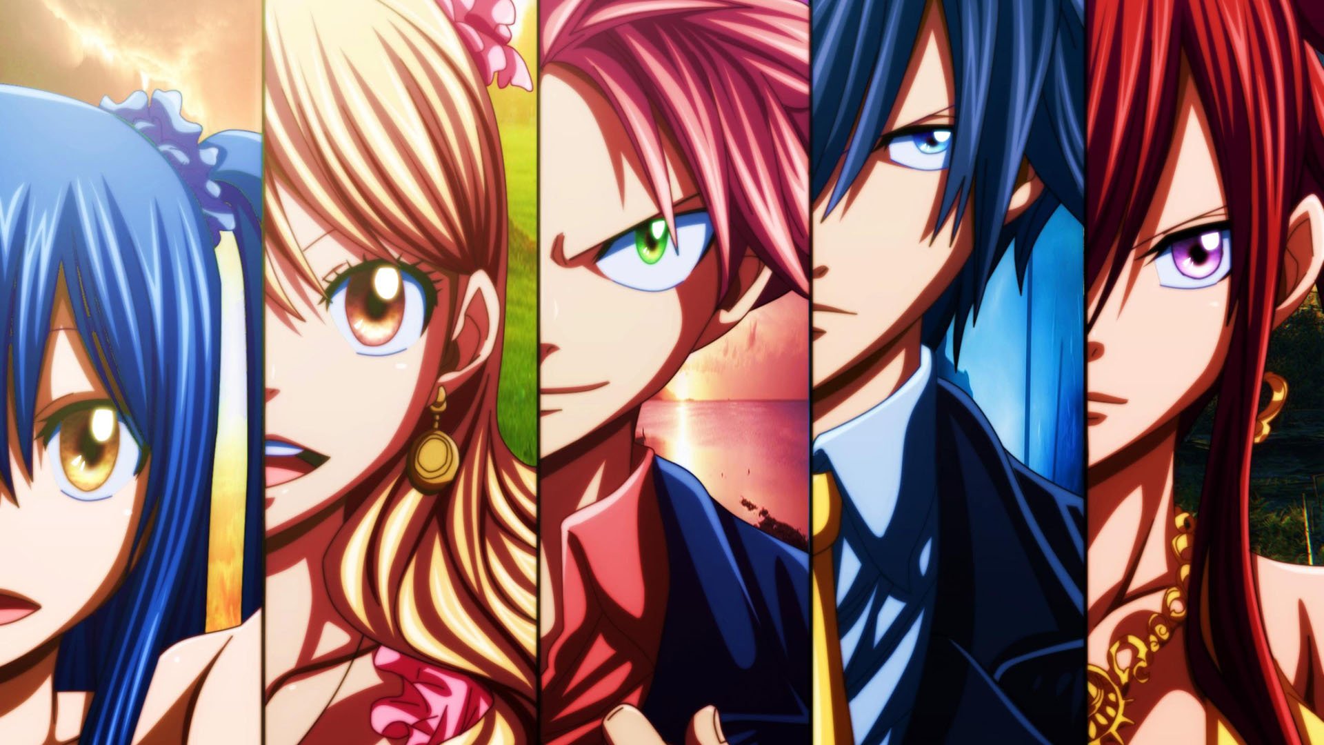 Fairy Tail Heroes Wendy Lucy Natsu Gray Erza HD Wallpaper 