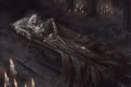 candle coffin dark skeleton HD Desktop Wallpaper | Background Image