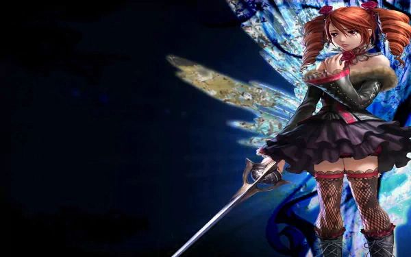 HD PC desktop wallpaper featuring a character from the video game Soulcalibur IV with vibrant, detailed artwork and dynamic fantasy elements.
