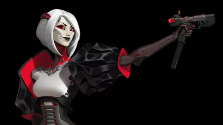 white hair weapon cyborg woman warrior Sci Fi HD Desktop Wallpaper | Background Image