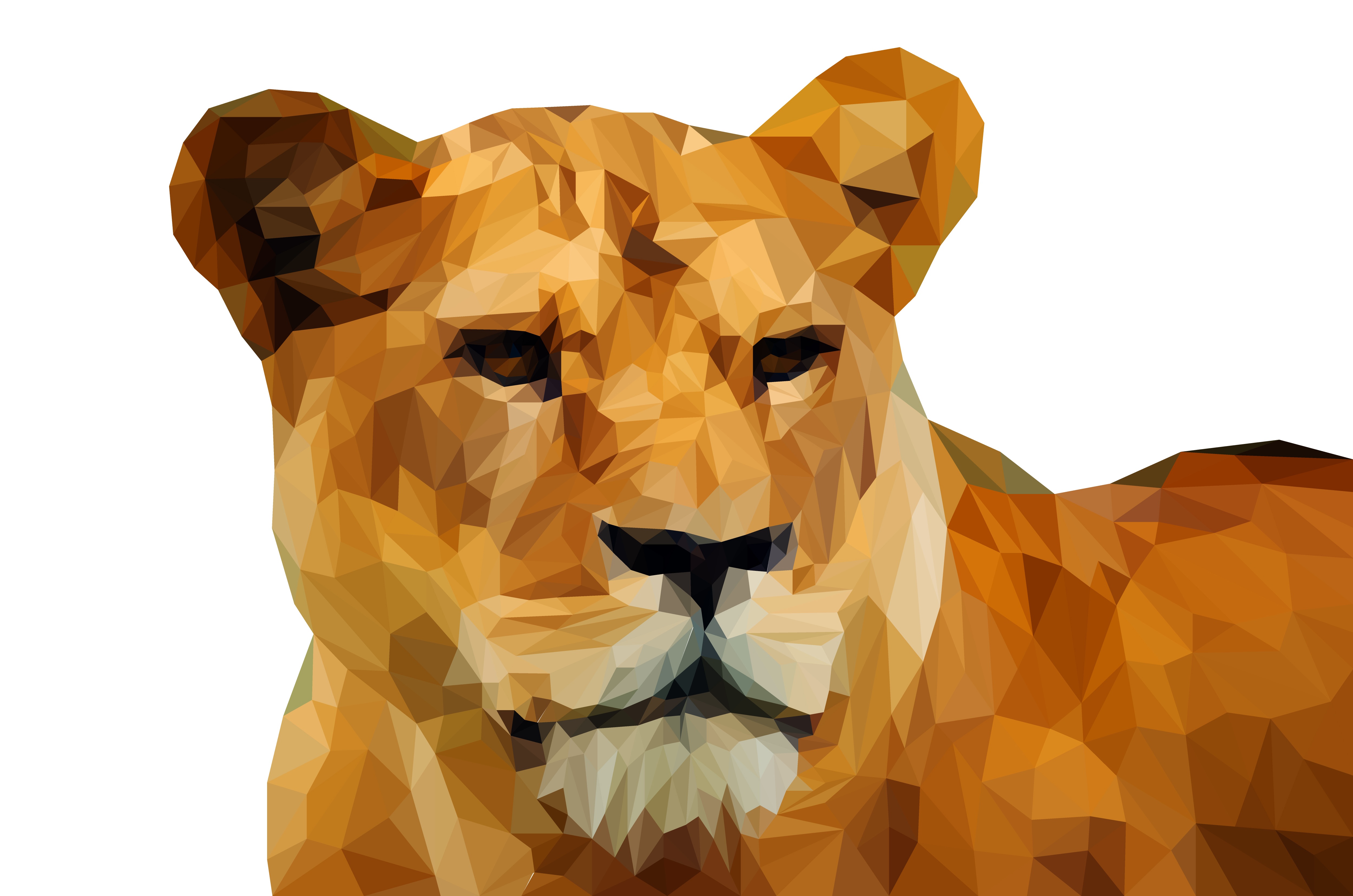 Download Polygon Low Poly Lion Abstract Facets 4k Ultra Hd Wallpaper By Manuchi 