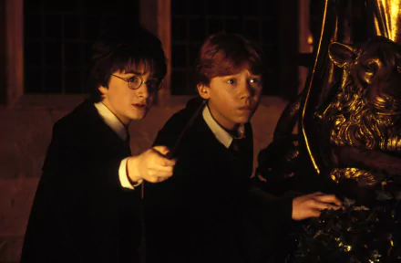 Ron Weasley Rupert Grint Harry Potter Daniel Radcliffe movie Harry Potter and the Chamber of Secrets HD Desktop Wallpaper | Background Image