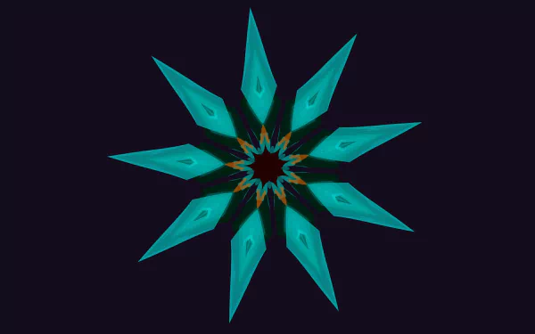  Teal Color Flower Art Wallpaper