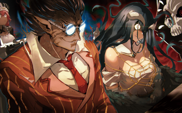 Anime Overlord Albedo Lupusregina Beta Demiurge Ainz Ooal Gown HD Wallpaper | Background Image