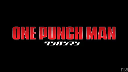 Anime One-Punch Man HD PC desktop wallpaper: bold red ONE PUNCH MAN title with Japanese ワンパンマン centered on a black background.
