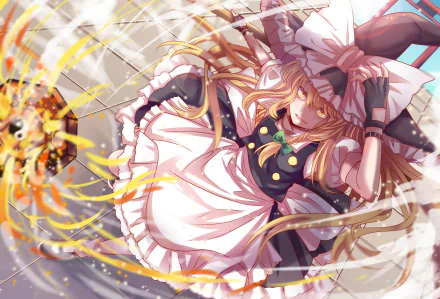 Marisa Kirisame Anime Touhou HD Desktop Wallpaper | Background Image