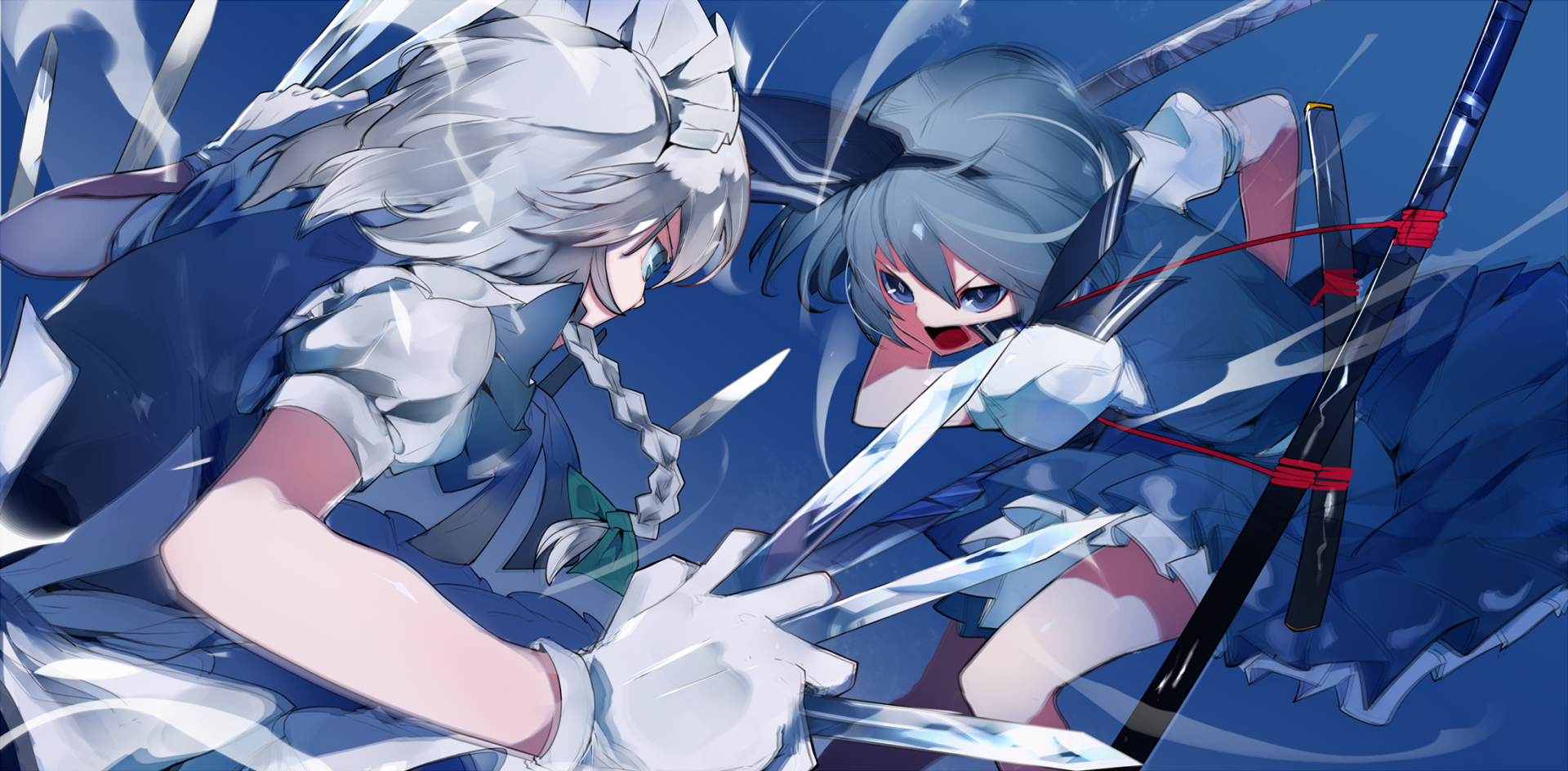 Download Youmu Konpaku Sakuya Izayoi Anime Touhou HD Wallpaper by いくらうに