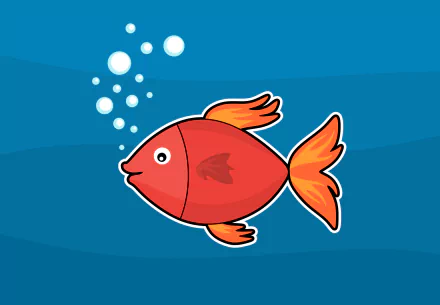  Orange Fish Underwater by Ronny Overhate