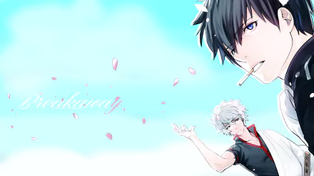 Toushirou Hijikata Gintoki Sakata Anime Gintama HD Desktop Wallpaper | Background Image