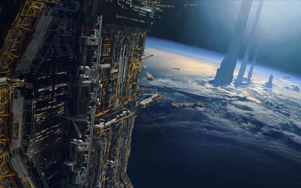 Sci Fi Building Planetscape Space Futuristic HD Wallpaper | Background Image