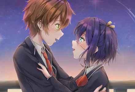Yūta Togashi Rikka Takanashi Anime Love Chunibyo & Other Delusions HD Desktop Wallpaper | Background Image