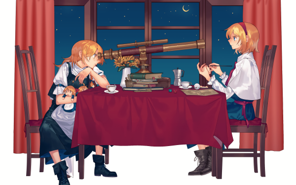 Anime Touhou Marisa Kirisame Alice Margatroid HD Wallpaper | Background Image