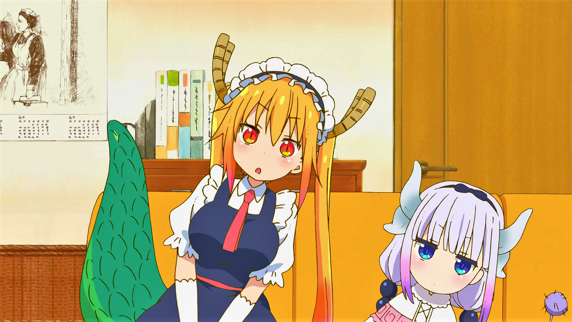 Blue hair dragon maid anime - wide 8