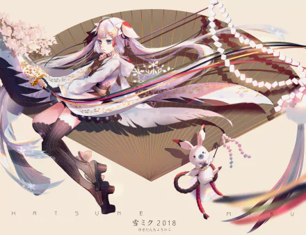 Yuki Miku Anime Vocaloid HD Desktop Wallpaper | Background Image