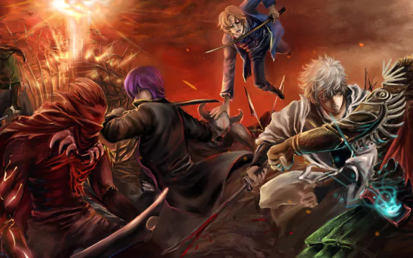 Sakamoto Tatsuma Shinsuke Takasugi Kotaro Katsura Gintoki Sakata Anime Gintama HD Desktop Wallpaper | Background Image