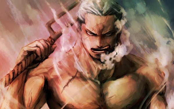 Anime One Piece Smoker Smoking Cigar White Hair HD Wallpaper | Background Image