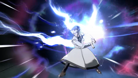 Ken Kaneki/Haise Sasaki unleashing a blue-purple kagune blast against a cosmic backdrop — Tokyo Ghoul:re Call to Exist video game 4K Ultra HD PC desktop wallpaper