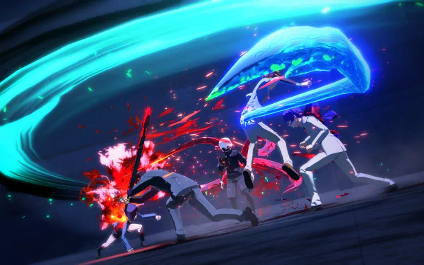 4K Ultra HD wallpaper featuring Koutarou Amon, Shū Tsukiyama, Ken Kaneki, and Haise Sasaki in action from the video game Tokyo Ghoul:re Call to Exist.