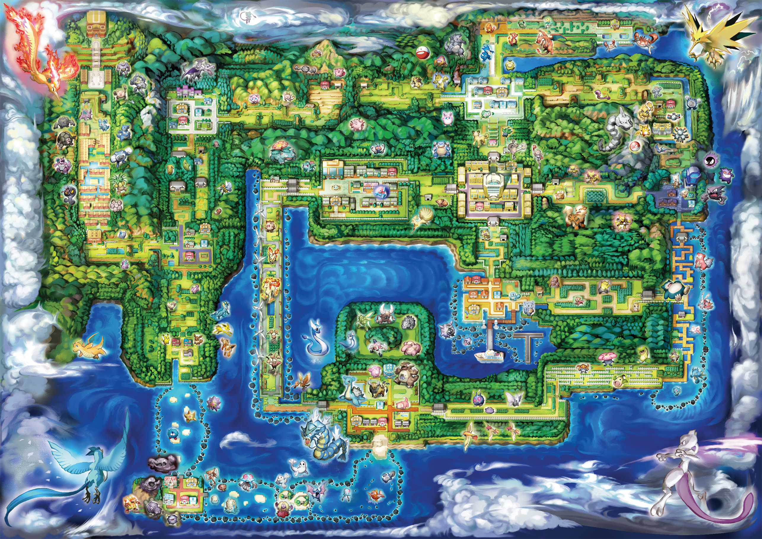 Pokémon Let's Go - Kanto Map