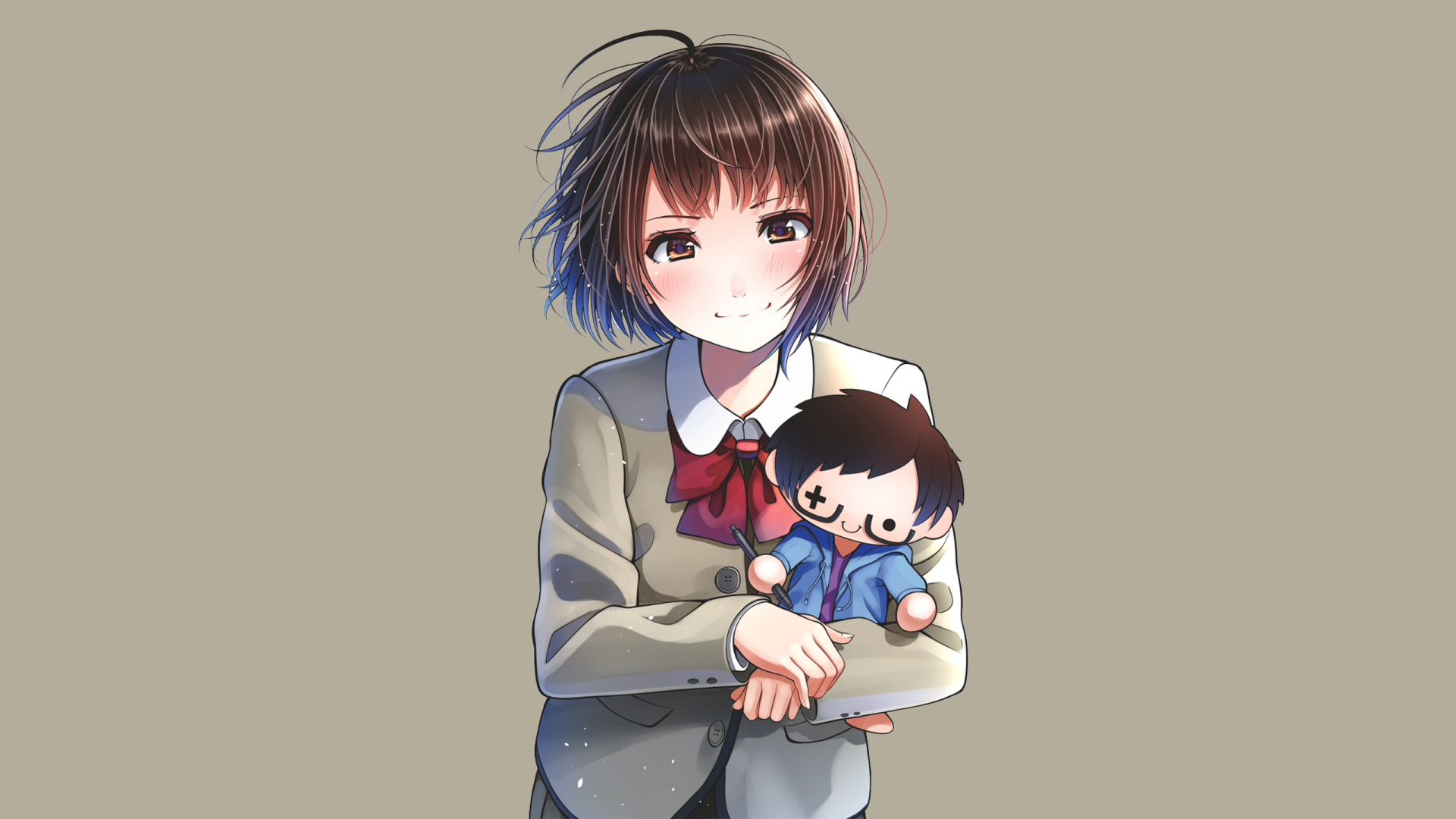 Download School Uniform Anime Girl Anime Girl HD Wallpaper by けんたうろす