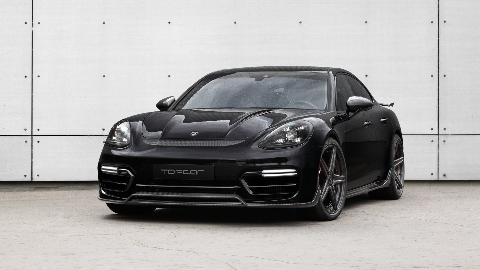 Download Black Car Car Porsche Vehicle Porsche Panamera 4k Ultra HD Wallpaper