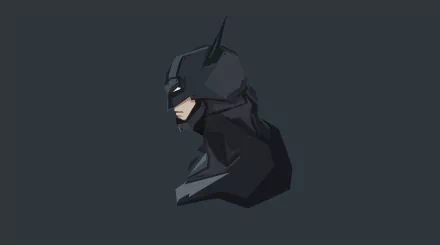 Comic-style profile of Batman in dark tones, designed as a 4K Ultra HD PC desktop wallpaper and background.