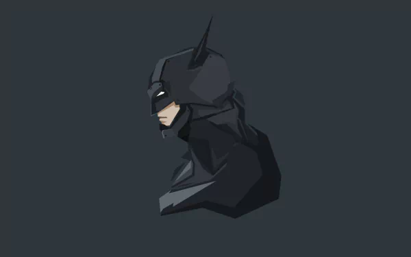 Comic-style profile of Batman in dark tones, designed as a 4K Ultra HD PC desktop wallpaper and background.