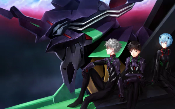 Evangelion Unit-13 Shinji Ikari Kaworu Nagisa Rei Ayanami Neon Genesis Evangelion Anime Evangelion: 3.0 You Can (Not) Redo HD Desktop Wallpaper | Background Image