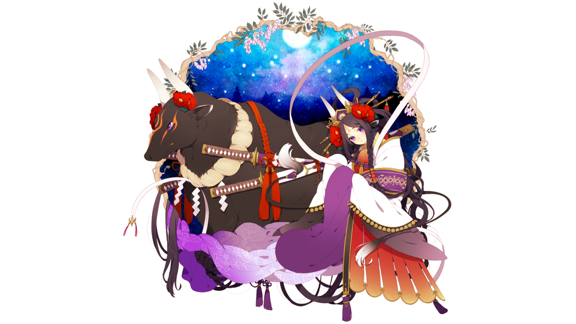 Download Sword Kimono Bull Anime Original HD Wallpaper by ni02