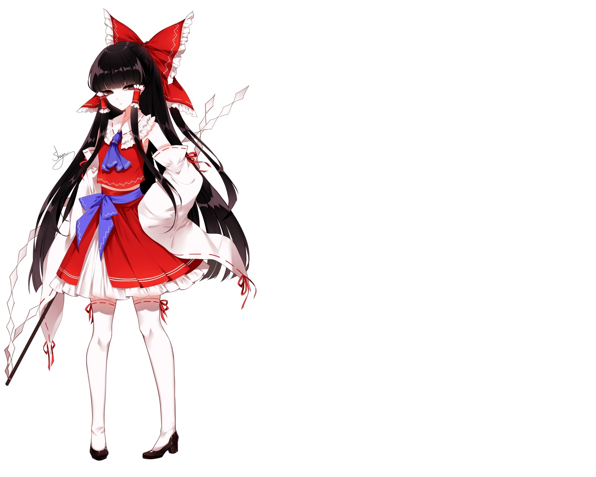 Download Reimu Hakurei Anime Touhou 4k Ultra HD Wallpaper by Sheya