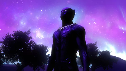Black Panther (Marvel Comics) purple Black Panther (Movie) movie HD Desktop Wallpaper | Background Image