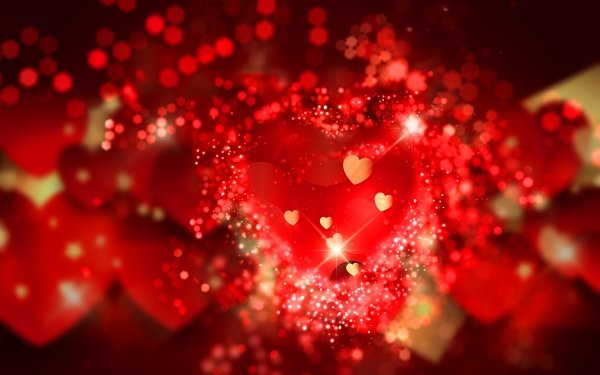 Artistic Heart Red Glitter HD Wallpaper | Background Image