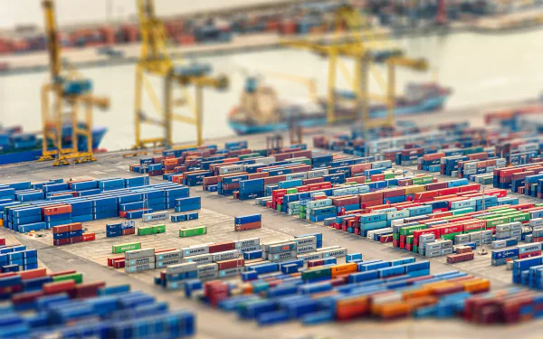 dock container photography tilt shift HD Desktop Wallpaper | Background Image