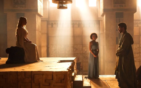 Joel Fry Nathalie Emmanuel Hizdahr zo Loraq Missandei (Game Of Thrones) Emilia Clarke Daenerys Targaryen TV Show Game Of Thrones HD Desktop Wallpaper | Background Image