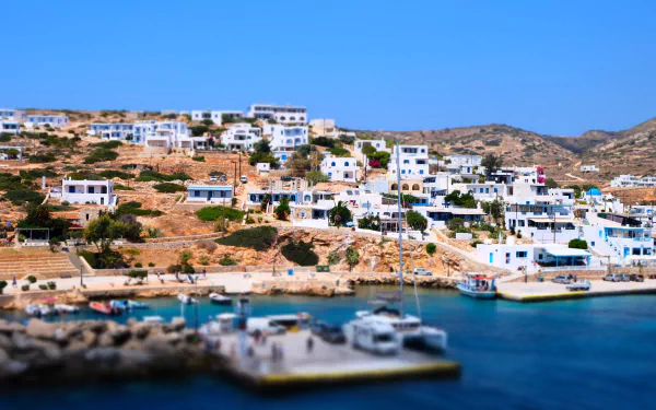 Greece man made village HD Desktop Wallpaper | Background Image