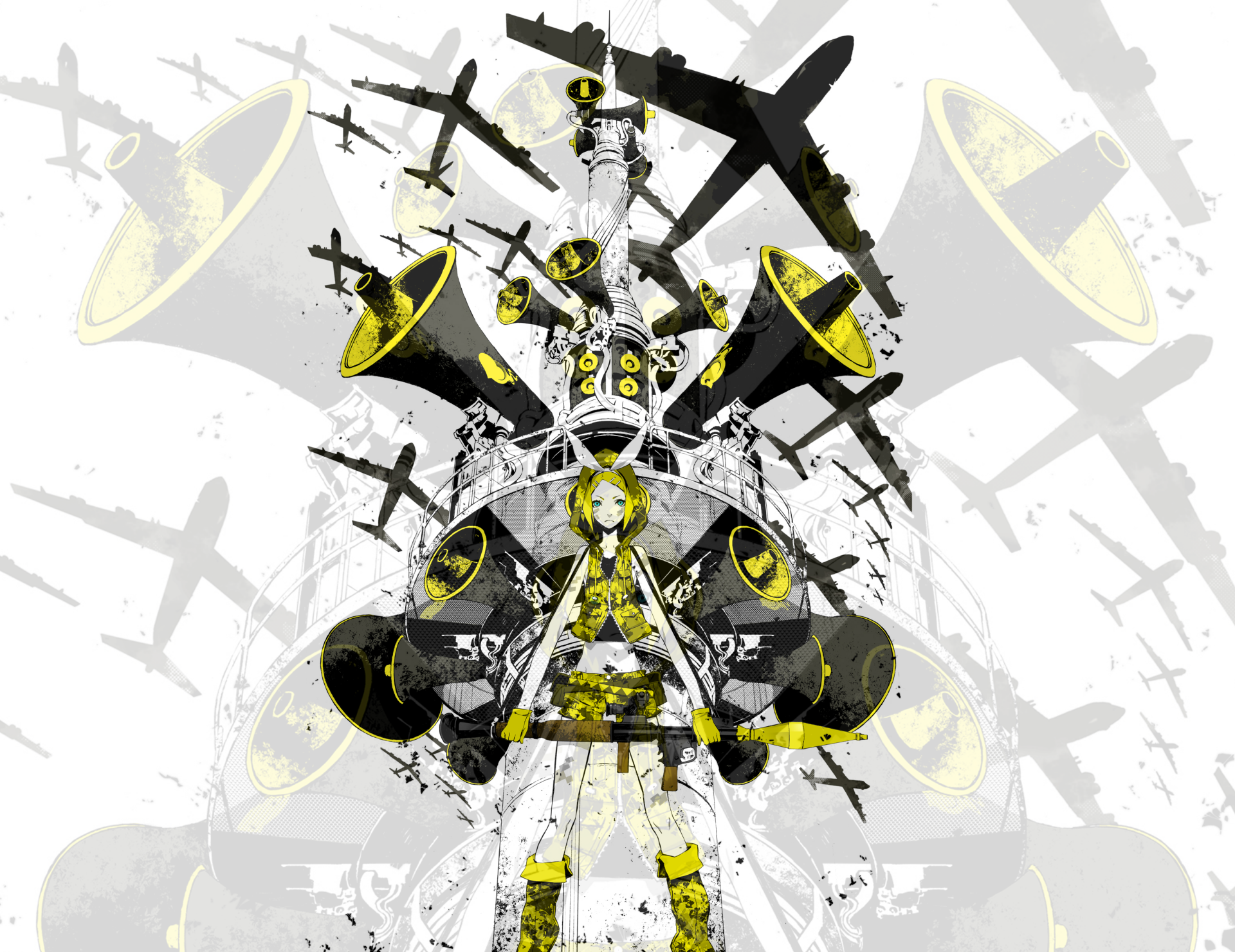 Download Love Is War (Vocaloid) Blonde Rin Kagamine Anime Vocaloid HD Wallpaper by 三輪士郎