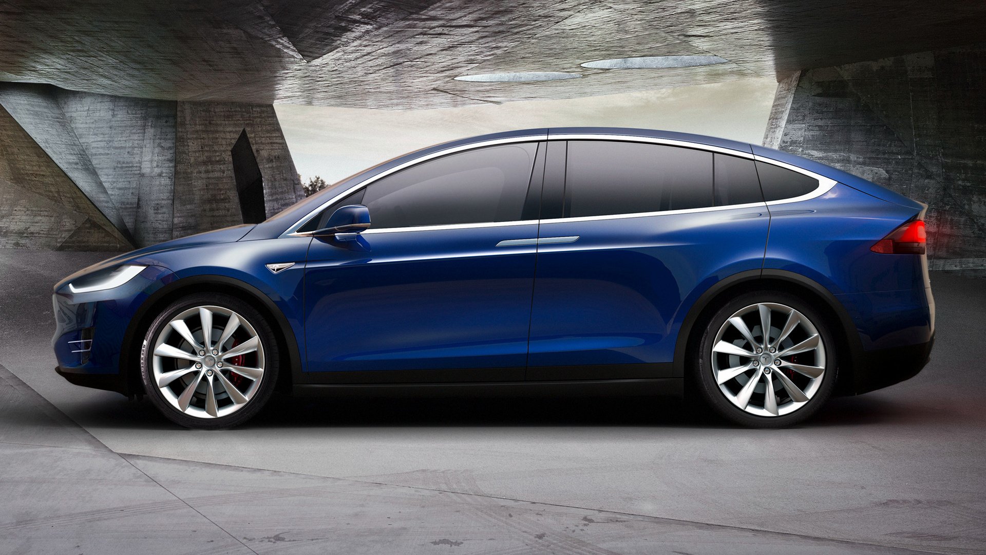 Download Car SUV Crossover Car Electric Car Vehicle Tesla Model X P90D  HD Wallpaper