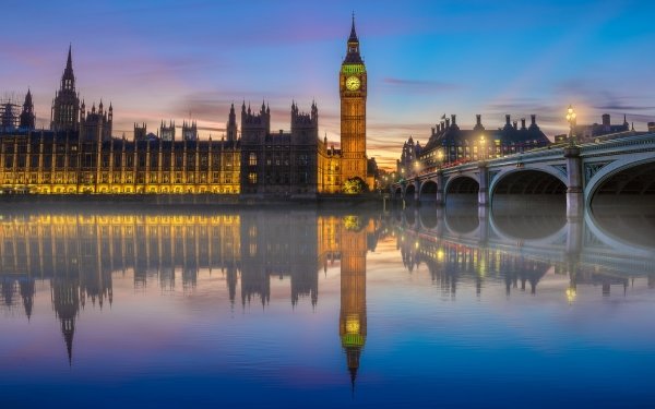 Man Made Big Ben Monuments Reflection London Bridge Building United Kingdom HD Wallpaper | Background Image