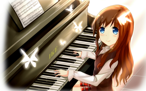 Anime Original Piano HD Wallpaper | Background Image