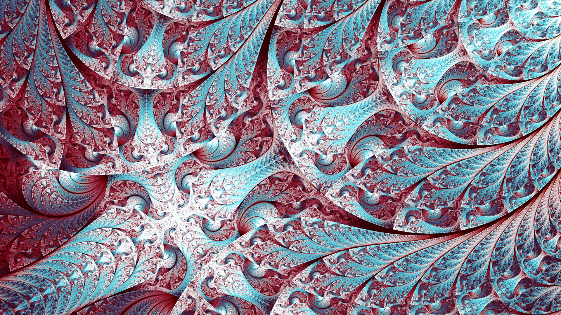 Digital fractal waves 8K wallpaper download, image size:1920x1080