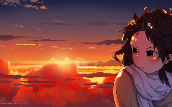 Anime Original Sunset Cloud HD Wallpaper | Background Image