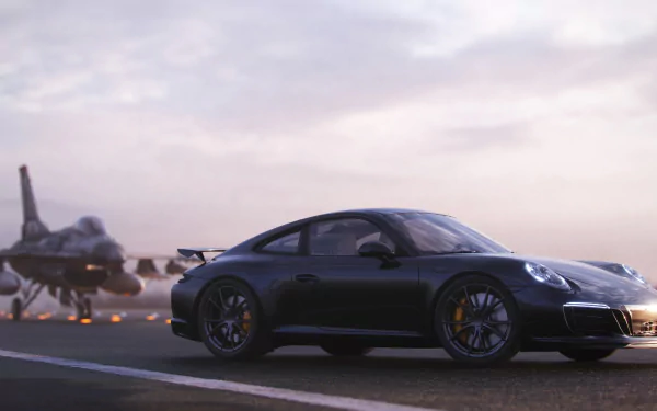 black car car Porsche Porsche 911 vehicle Porsche 911 Carrera T HD Desktop Wallpaper | Background Image