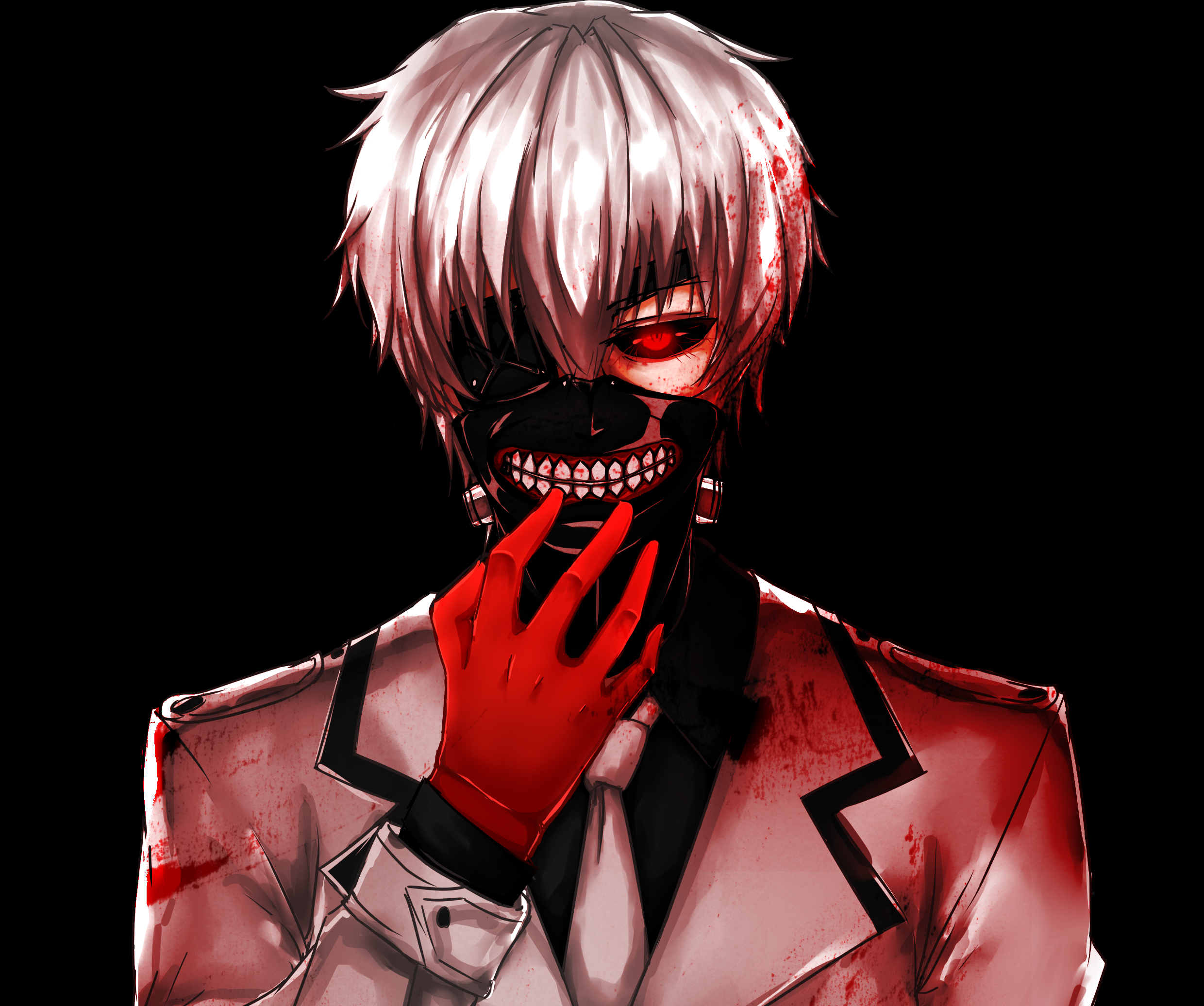 Wallpaper tokyo ghoul, dark, anime boy, artwork desktop wallpaper