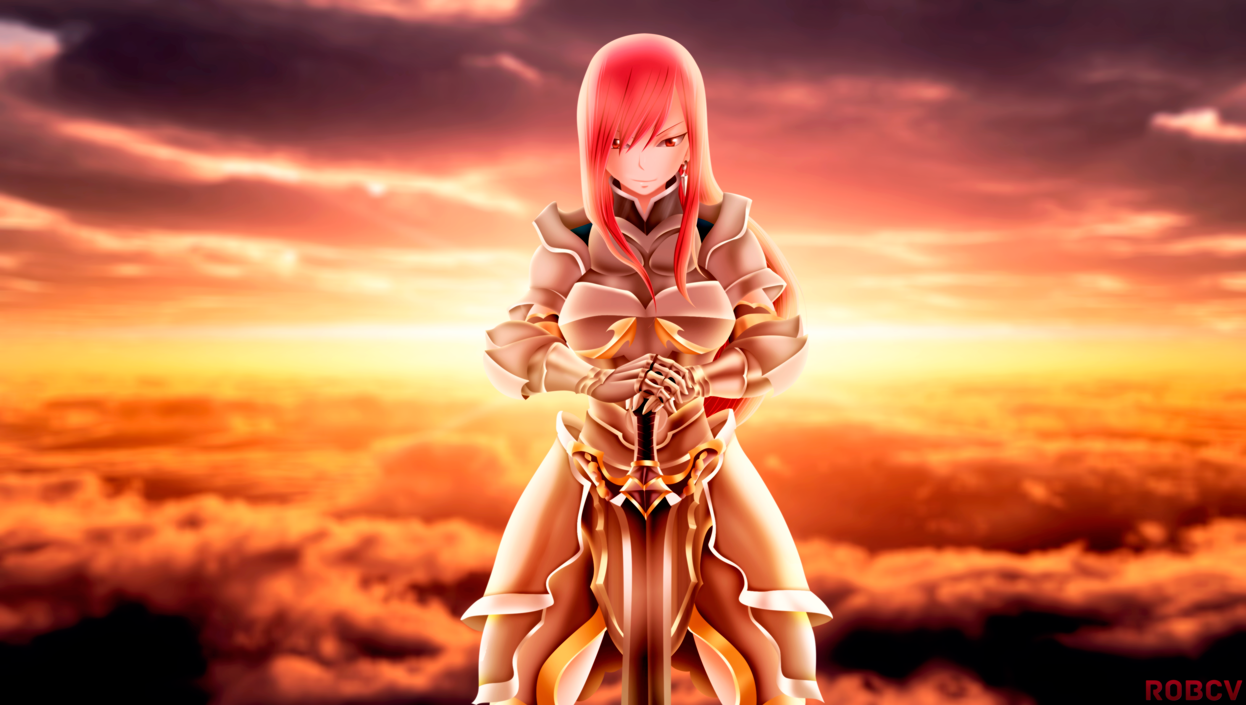 Download Erza Scarlet Anime Fairy Tail 4k Ultra HD Wallpaper By Robin 