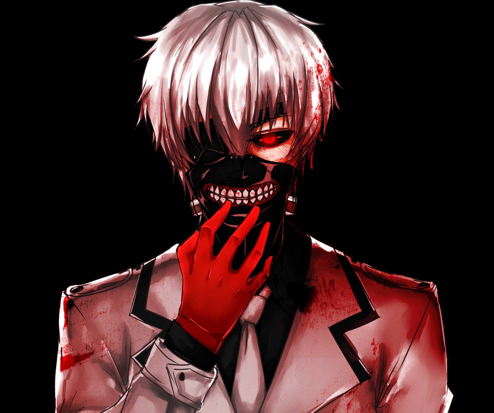 TOKYO GHOUL:RE KEN Kaneki Teeth White Hair Red E CCG Playmat Mat Custom