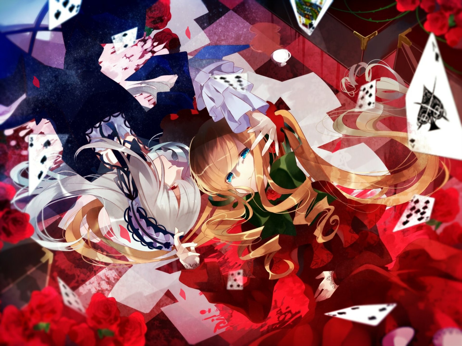 Download Suigintou (Rozen Maiden) Shinku (Rozen Maiden) Anime Rozen Maiden HD Wallpaper by おむたつ/omutatsu